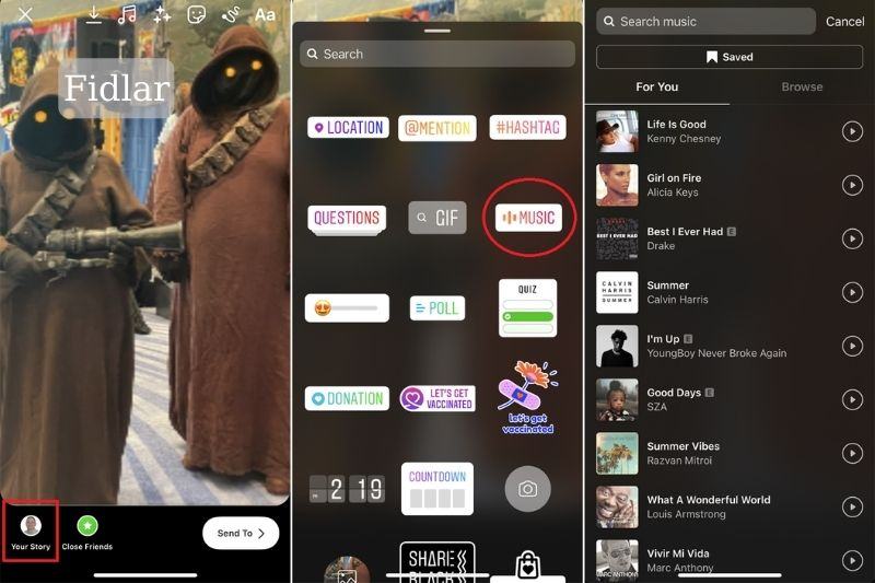 How to add a music sticker to an Instagram Story