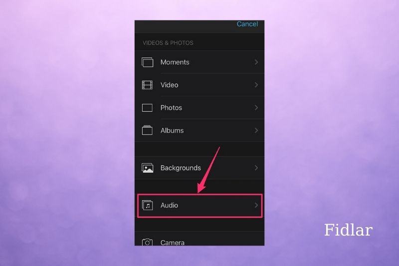 How to add background music to iMovie - Step 2