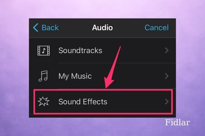 Add sound effect - Step 2