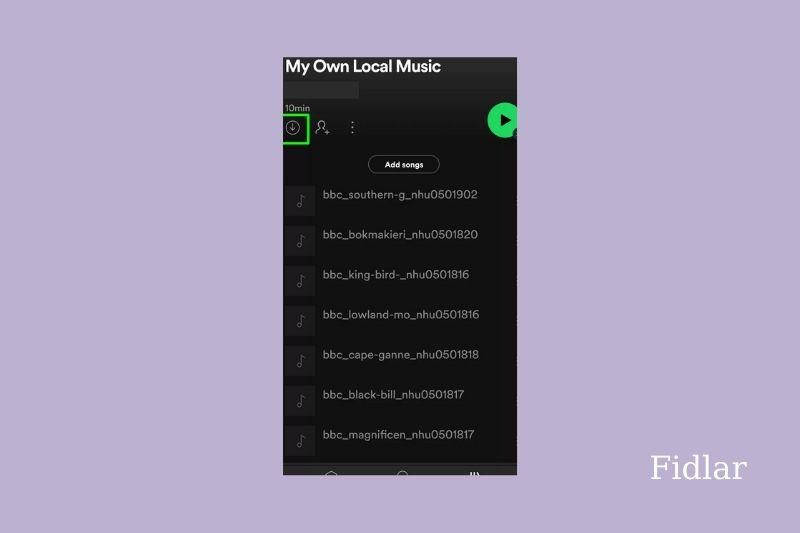 How to upload music to Spotify on your mobile device - Step 3